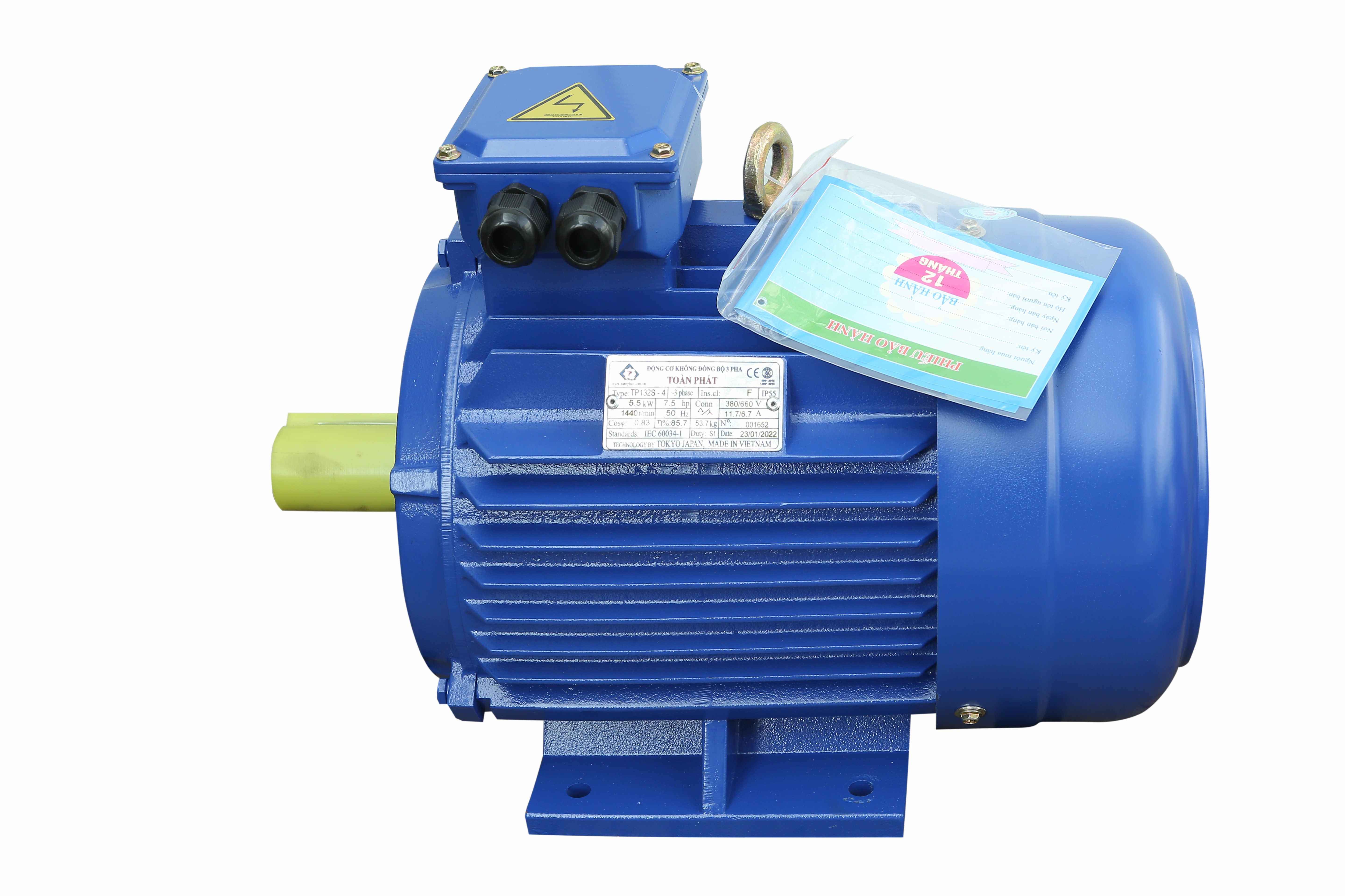 Động cơ: 5.5KW-1000 Vòng/phút