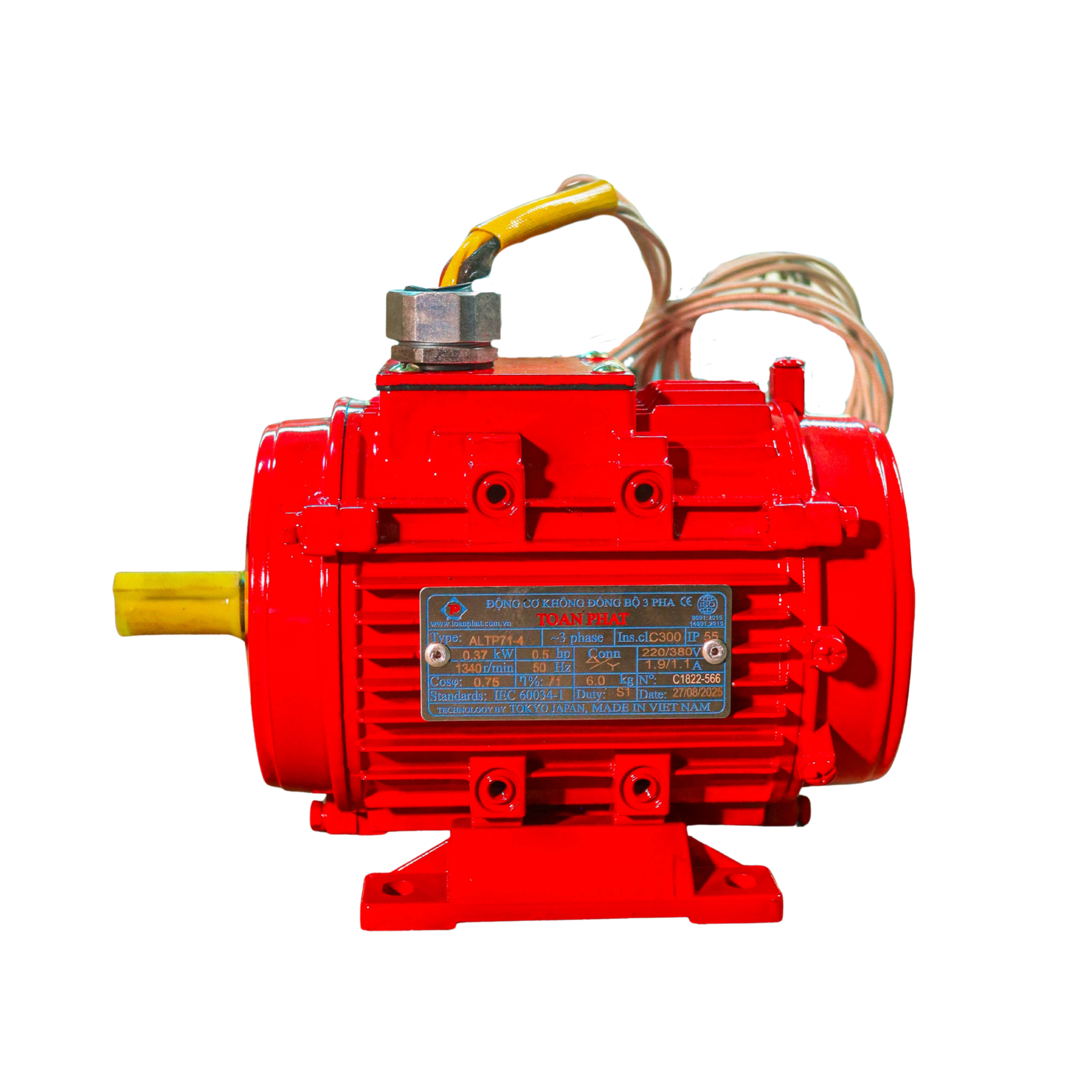 0.25kW – 1500 RPM Heat-Resistant Motor (300°C) – Integrated Terminal ...